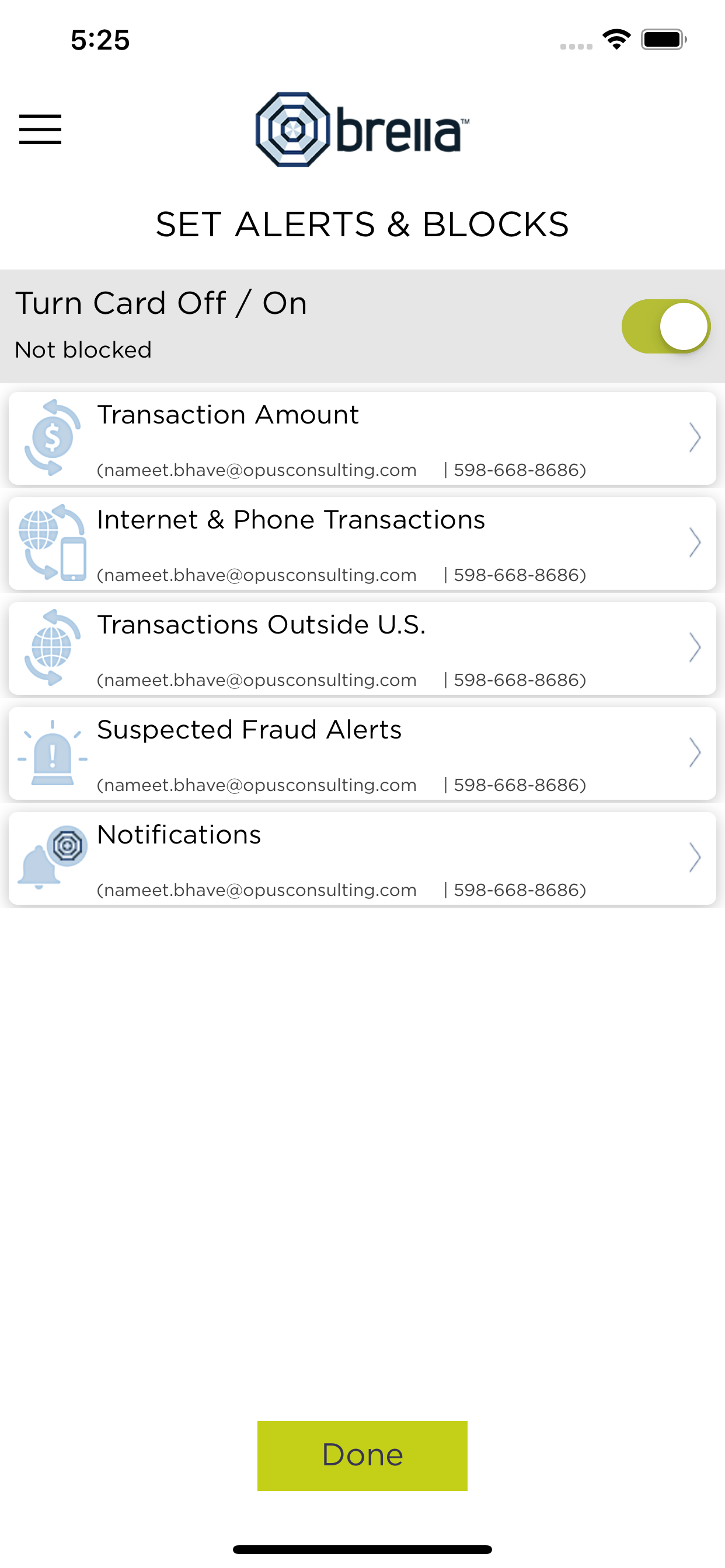 Brella – Card Manager