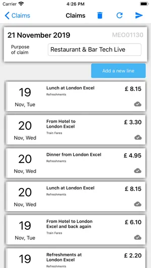 MyExpenses Cloud screenshot 1