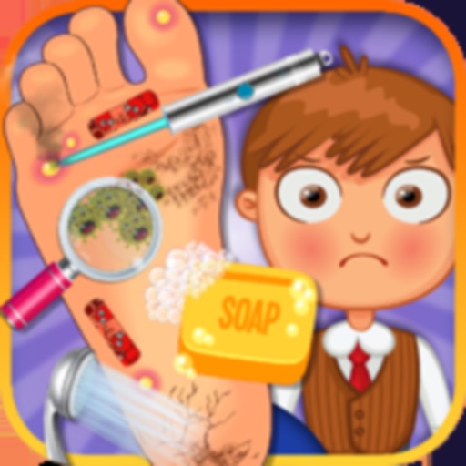 I Doctor foot surgery simulate icon