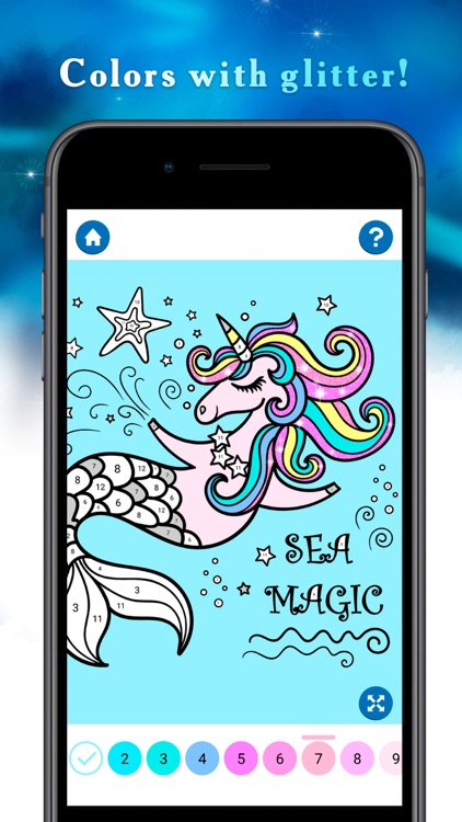 Unicorn Color by Number Book screenshot-3