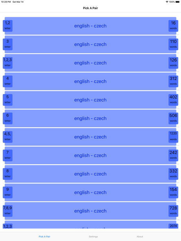 PickAPair Czech - English