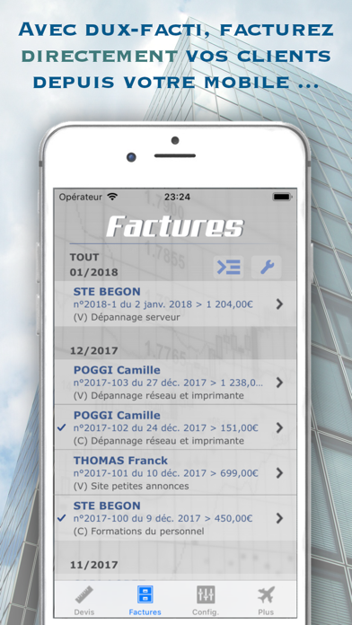Screenshot #1 pour Devis et Factures Dux-facti