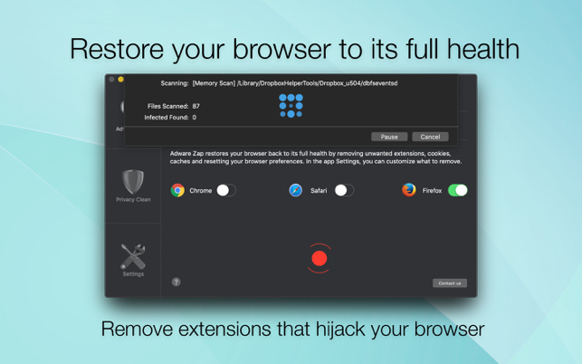 ‎Adware Zap Browser Cleaner Screenshot