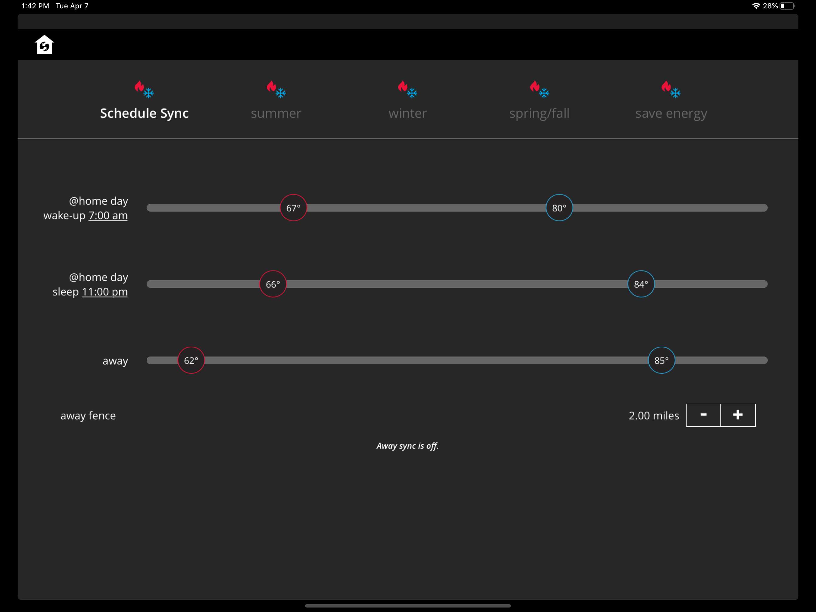 Comfort Sync® Thermostat screenshot 11