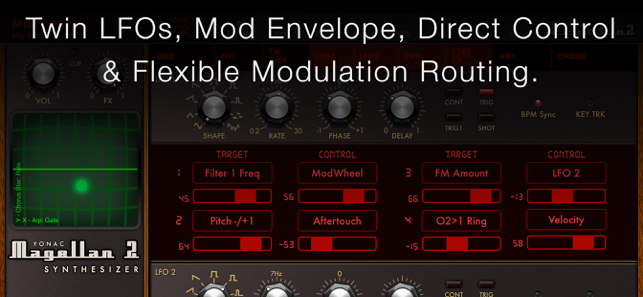 Snímek obrazovky Magellan Synthesizer 2