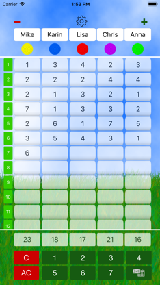Mini Golf Score Card screenshot 1