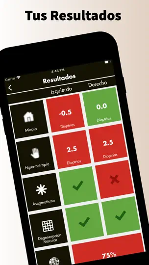 Captura de pantalla de Eye Meter en iPhone 7
