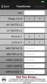 PTI Transformer screenshot