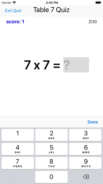 Multiplication Times Tables I screenshot-3