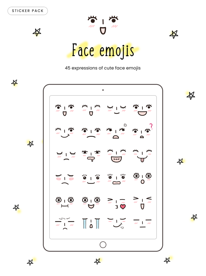 Face Emojis Sticker Pack