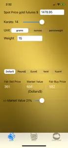 Gold and Silver Calculator screenshot #1 for iPhone