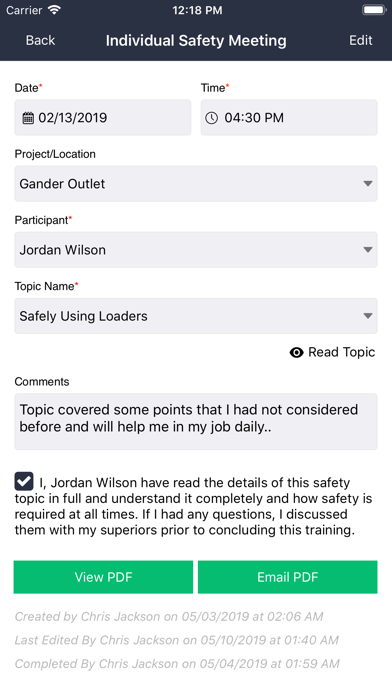 Safety Meeting Pro Screenshot