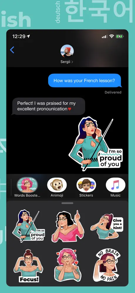 Words Booster Stickers
