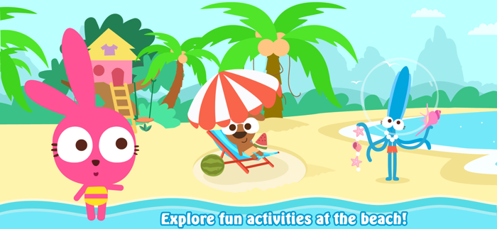 Purple Pink Summer Beach