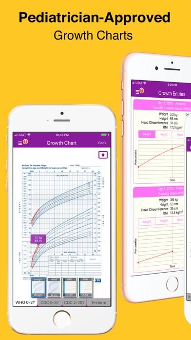 Baby Growth Chart Percentile Screenshot