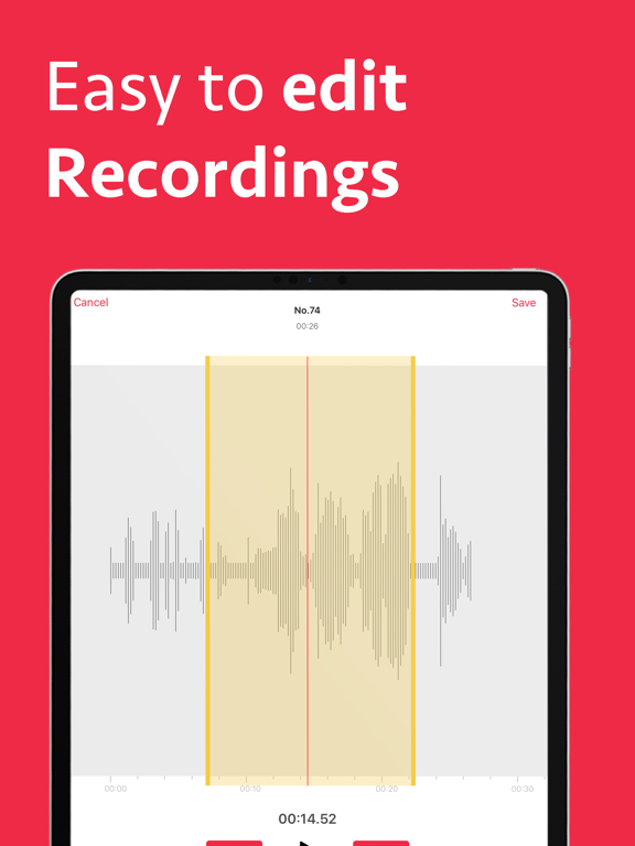 Voice Recorder - Memo + Editor iPad screenshot 4 - Productivity app