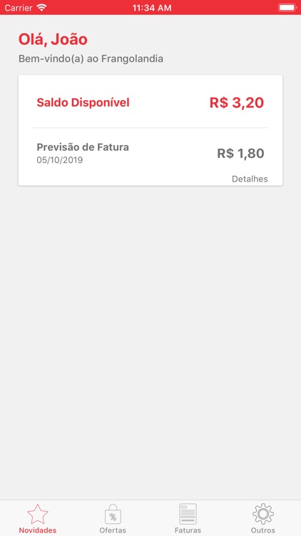 Cartão Frangolândia