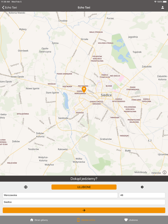 Echo Taxi Siedlce iPad screenshot
