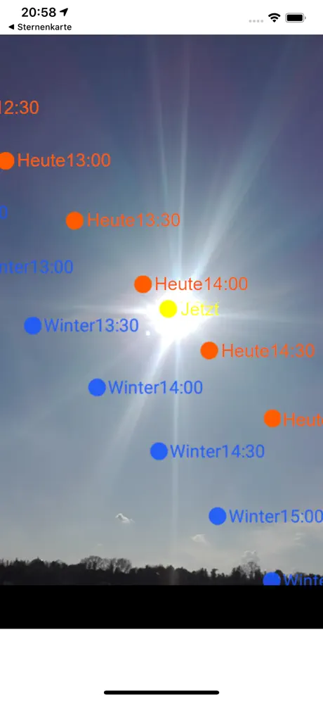 Sun position and path