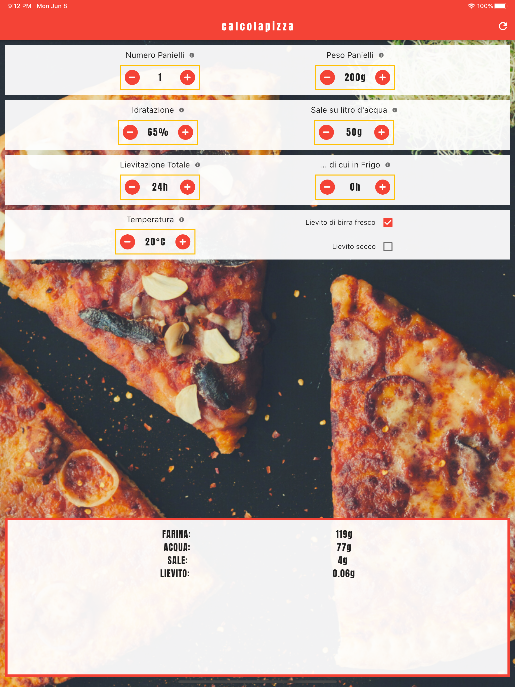 calcolapizza