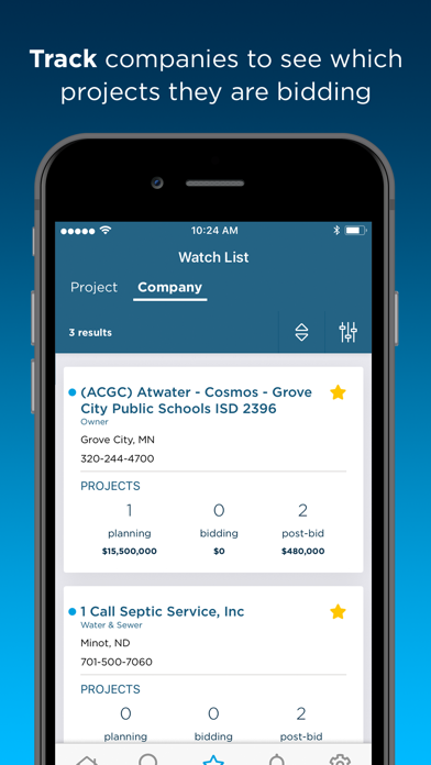 ConstructConnect Contractors Screenshot