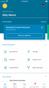 Ecobank Mobile App screenshot