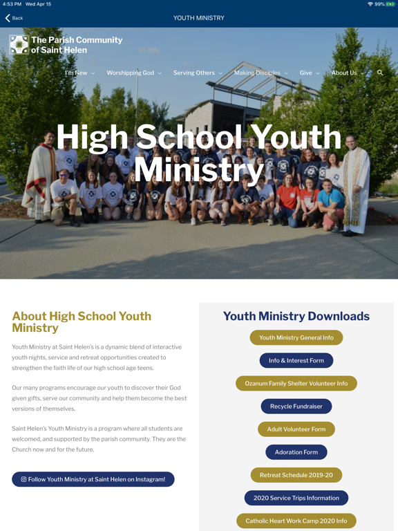 The Parish of Saint Helen iPad screenshot 3 - Lifestyle app