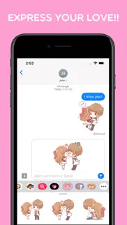 centilia & raei cuddle sticker iphone screenshot 2