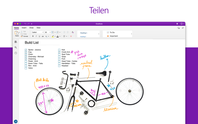 Microsoft OneNote Screenshot