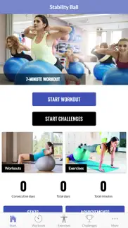 stability ball workout iphone screenshot 1