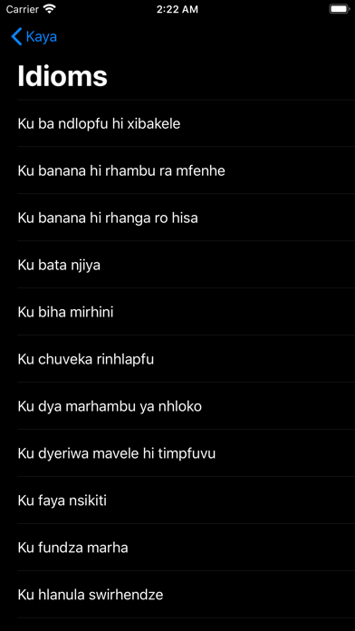 Xitsonga Dictionary Screenshot