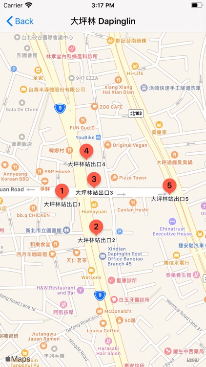 Taipei Metro Route Map