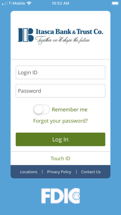 Itasca Bank & Trust Co. Screenshot