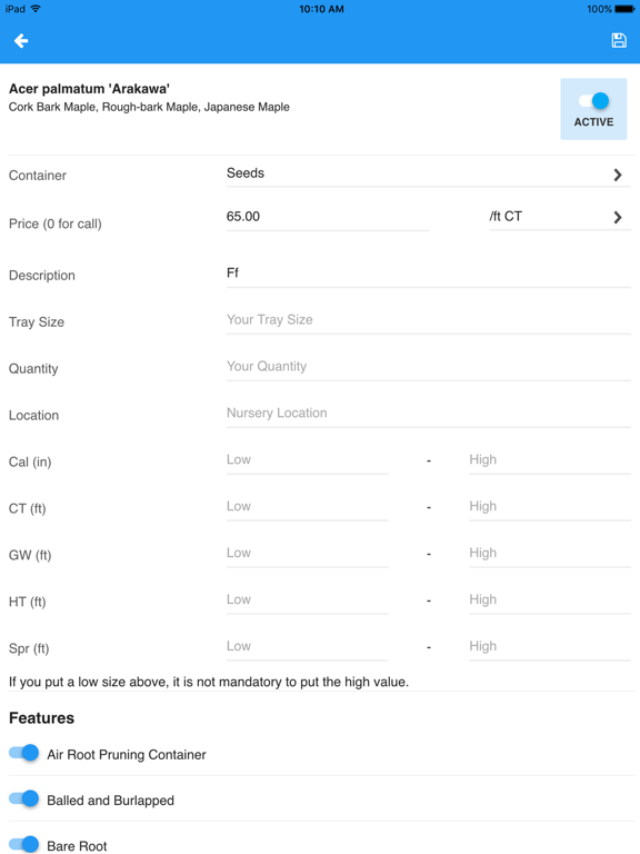 PlantAPP iPad screenshot 4 - Business app