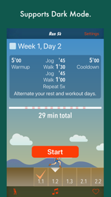 Run 5k - couch to 5k program screenshot