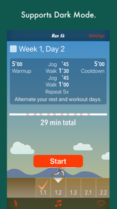Run 5k - couch to 5k program screenshot 2