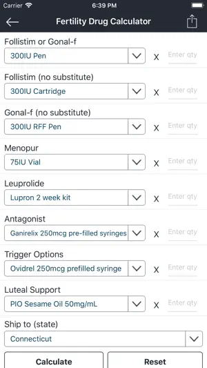Fertility Drug Calculator: FDC screenshot 4