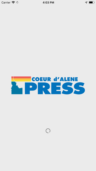 Coeur d'Alene Press Screenshot