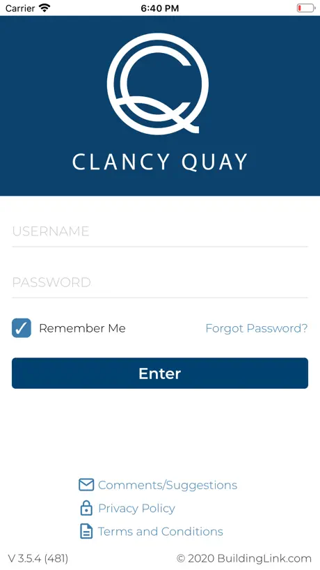 Clancy Quay Resident App