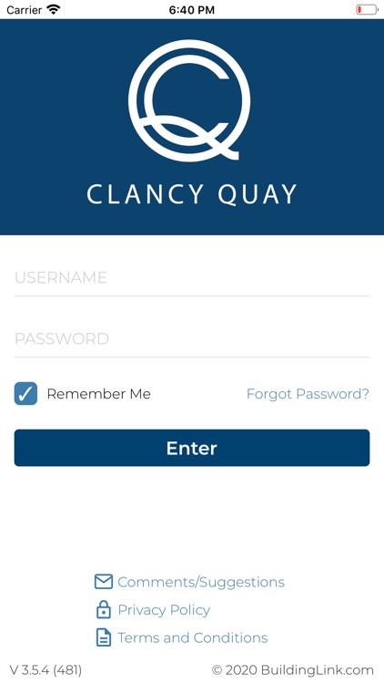 Clancy Quay Resident App