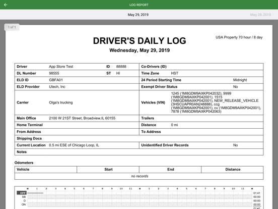 Real ELD iPad screenshot