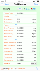 Pipe Flow Wizard - Calculator screenshot