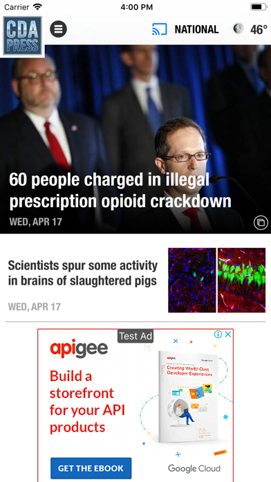 Coeur d'Alene Press Screenshot