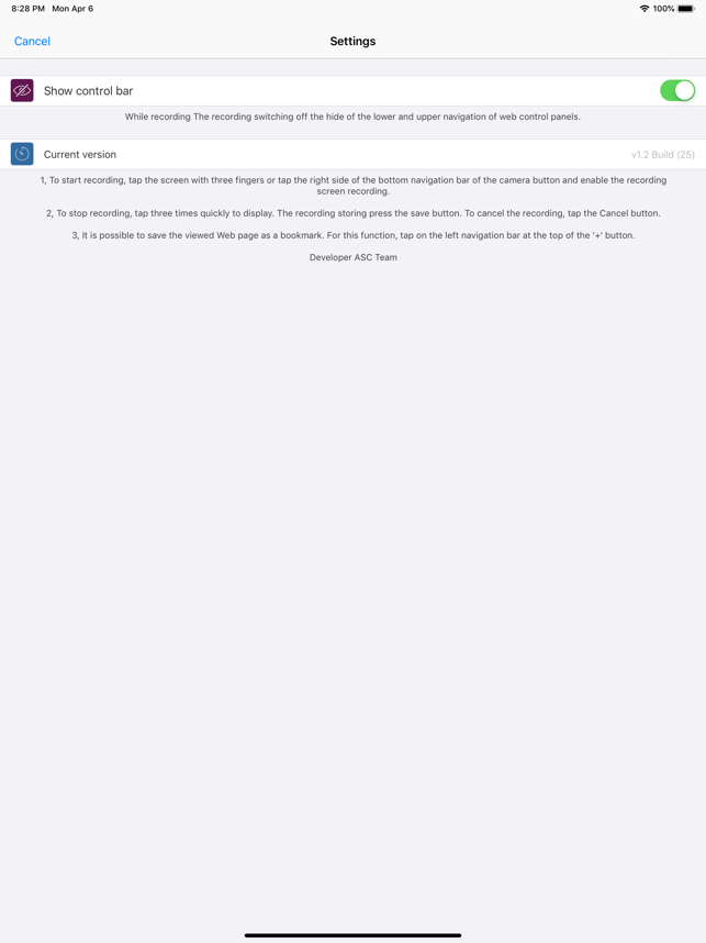 ‎Web Page Screen Recorder Screenshot