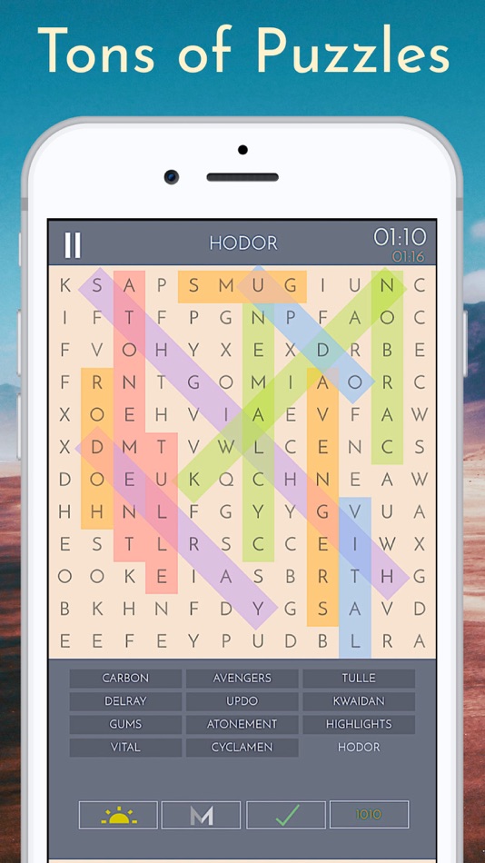 #1. Word Search Puzzles• (iOS) By: WALABOK LLC
