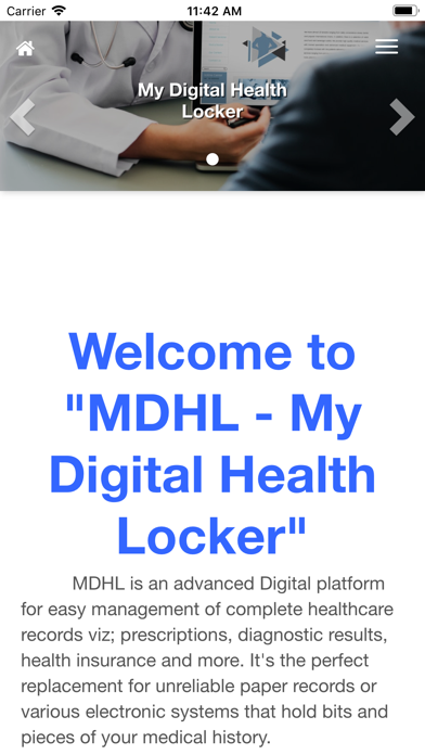 Screenshot #1 pour My Digital Health Locker