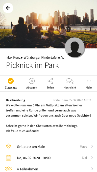 Würzburger Kindertafel e. V. Screenshot