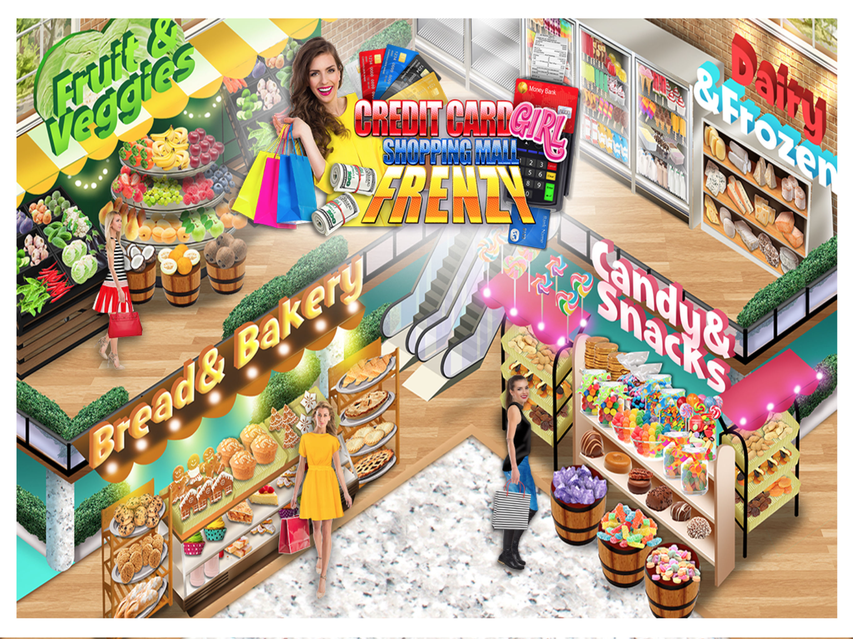 Shopping Mall Credit Card Girl