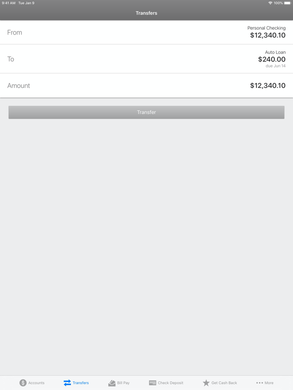 Technicolor FCU iPad screenshot 4 - Finance app