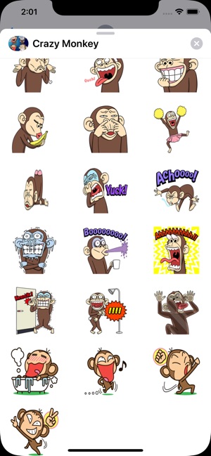 Crazy Funny monkey Stickers(圖3)-速報App